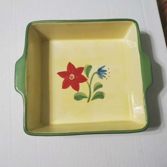 Pfaltzgraff NAPOLI Square Baking Dish Floral Hand - Picture 12 of 12